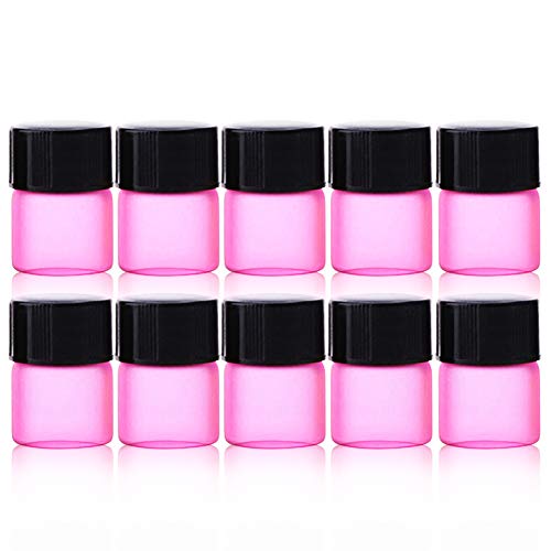 Amorar 20 Stück 1ml Klein Leer Glasflaschen Leer Ätherisches Öl Flaschen Bunt Ampullen Flasche mit Kappe Probe Gläser Laborfläschchen Befüllbarer Behälter von Amorar