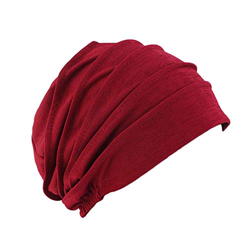 Amorar Frauen Baumwolle Bandana Turban Chemo Krebs Cap Hijab Bonnet Kopftücher Schal Hut Kopfbedeckung Schlafmütze Muslimisches Chemotherapie-Kappe Kopftuch von Amorar