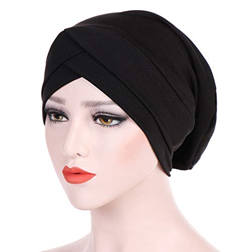 Amorar Frauen Turban Mütze Muslim Kopftuch Kopfbedeckung Headwrap Beanie Stirnband Chemo Krebs Kappe Elastizität Schlafmütze für Haarverlust, Chemo, Krebs Cap Chemotherapie von Amorar
