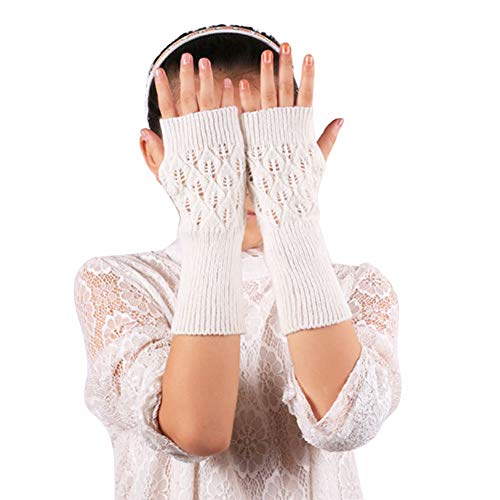 Amorar Frauen Winter Handschuhe Fingerlose Armwärmer Muffs Armstulpen Kurzarm Wrap Warmers Handstulpen Fäustlinge Hollow Wrist Warner Pulswärmer von Amorar