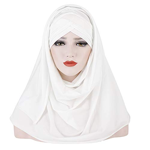 Amorar Hijab Kopftuch für Damen Muslimische Frauen Schal Kopfbedeckung Hidschab Islamische Gesichtsschleier Turban Hals Chemo Kappe Bandana Haartuch Beanie Mützen von Amorar