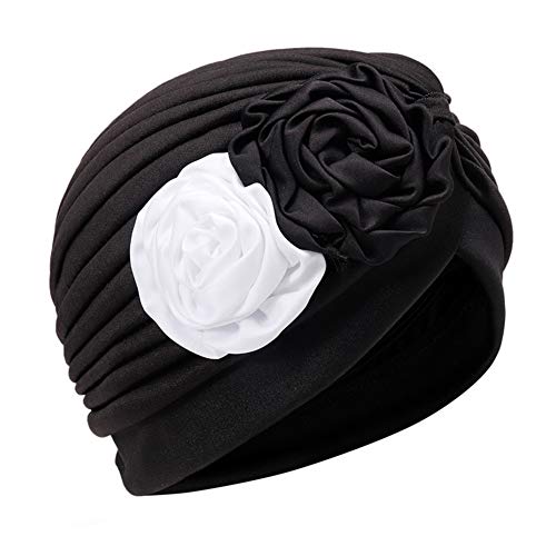 Amorar Kopftuch Frauen Chemo Kopfbedeckung Blume Turban Headwear Beanie Mütze Bandana Kopf Wraps Muslimischer Hut für Krebs, Chemotherapie, Haarausfall, Schlaf, Make up von Amorar