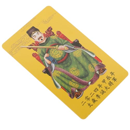 Amosfun Dekor Chinesische Feng-Shui-Tai-Sui-Amulettkarte Symbol des Schutzes Unterstützungskarte Li Cheng Große Allgemeine Karte Für Reichtum Viel Glück Für Geldbörse Tasche Geldbörse B von Amosfun