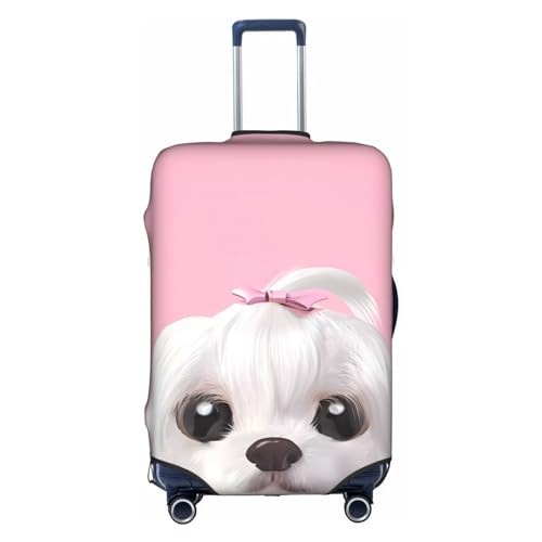 Amrole Gepäckabdeckung, Kofferabdeckung, Protektoren, Gepäckschutz, passend für 45,7 - 76,2 cm (18 - 3, Hübscher Malteser-Hund, XL von Amrole