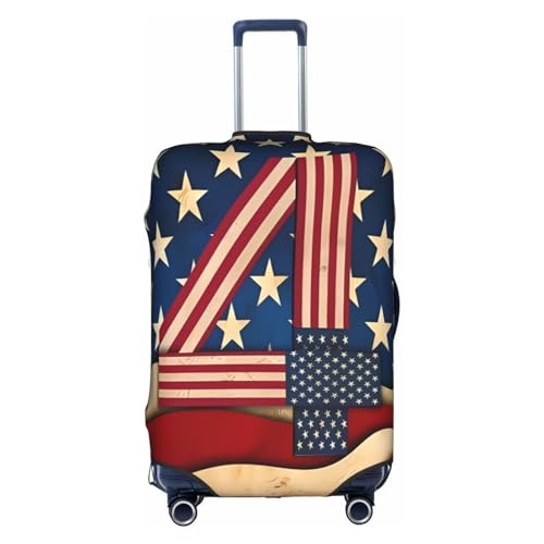 Amrole Gepäckabdeckung, Kofferabdeckung, Protektoren, Gepäckschutz, passend für 45,7 - 76,2 cm Gepäck, Baby-Igel, 4. Juli Patriotische Flagge, XL von Amrole