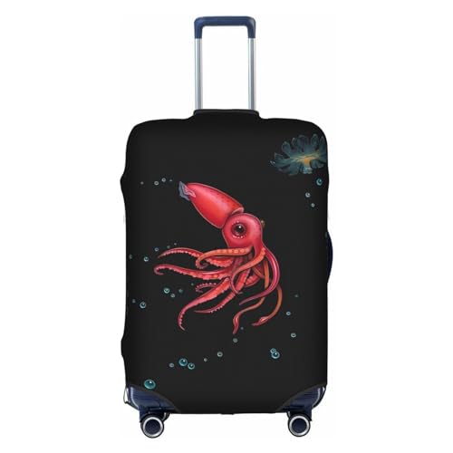 Amrole Gepäckabdeckung, Kofferabdeckung, Protektoren, Gepäckschutz, passend für 45,7 - 76,2 cm große Gepäck, Vintage-Pink, Erdbeere Tintenfisch, XL von Amrole