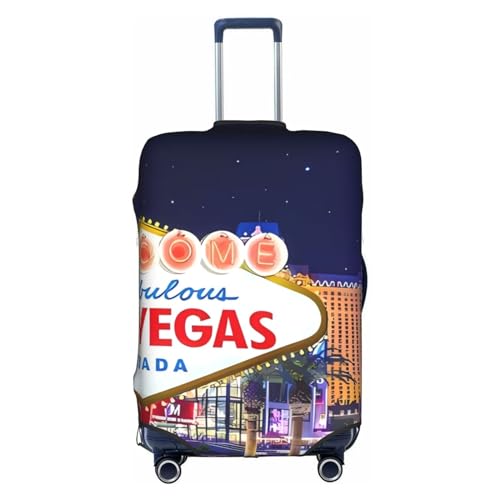 Gepäckabdeckung, Kofferabdeckung, Protektoren, Gepäckschutz, passend für 45,7 - 76,2 cm große Gepäck, Ozean, Tier, Seekuh, Las Vegas Night City, XL von Amrole