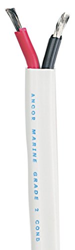 ANCOR DUPLEX CABLE 8/2AWG (2X8MM²) WHITE, FLAT 50FT von Ancor