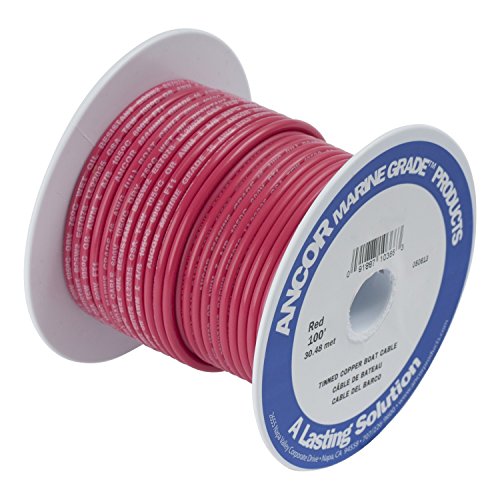 Ancor Marine Grade Primary Wire and Battery Cable (Red, 25 feet, 1/0 AWG) von Ancor