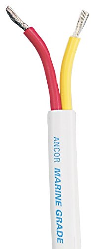 Ancor Safety Duplex Cable 14/2AWG (2X2MM²) White, Flat 25FT DAN-647, Multicolor, One Size von ANCOR MARINE GRADE