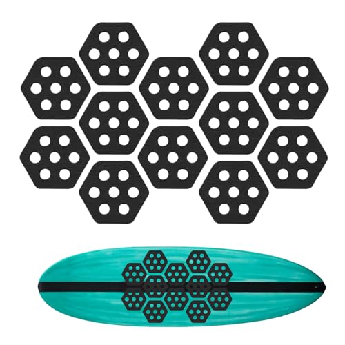 Ancsttu Trittpad Surfboard,Sechseck Muster Griffpads Für Boards - Surfzubehör Für Pool Sommer Outdoor Kajaks Angeln von Ancsttu