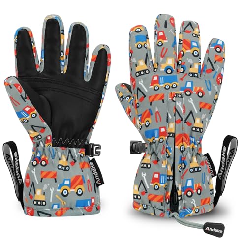 Andake Kinderhandschuhe, Winddichte, wasserdichte, Warme Winterhandschuhe, Skifahren, Outdoor-Sport, Reithandschuhe, Jungen und Mädchen（Spielzeug, 2-3 Jahr） von Andake