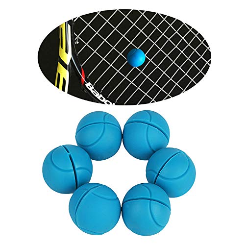 Andux 6pcs / Set Tennisschläger Schwingungsdämpfer Silikon Stoßdämpfer Tennis String Schock Dämpfung BZQ-02 (Blau) von Andux