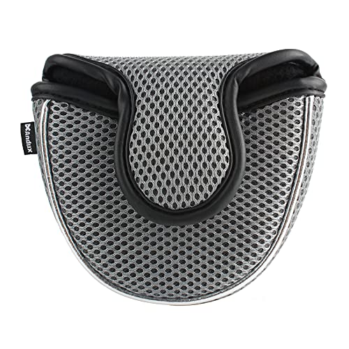 Andux Magnetknopf Putter-Abdeckung Kopfbedeckung für Golfschlägers MT/TG13 Grau, Halbkreis von Andux