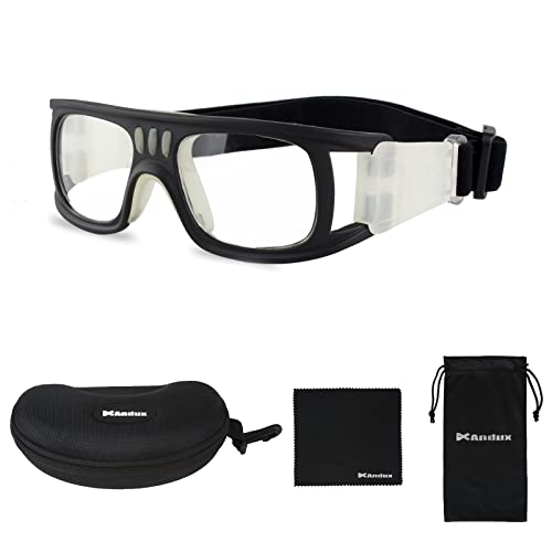 Andux Schutzbrille für Basketball, Fußball, Sport LQYJ-01 (Schwarz) von Andux