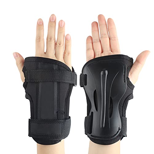 Andux Ski-Handschuhe mit verlängertem Handgelenk, Handflächenschutz, für Rollschuhlaufen, Harthandschuhe, verstellbar, HXHW-04, m von Andux
