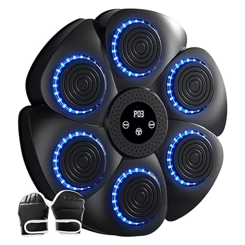 Boxmaschine mit Musik - Wandmontiertes Boxing Machine mit Bluetooth, Elektronische Boxen Boxgerät Hat 9 Modi und 18 Geschwindigkeiten, Boxziel Geschenk Für Erwachsene und Kinder Für Haus/Indoor/Gym von AngLink