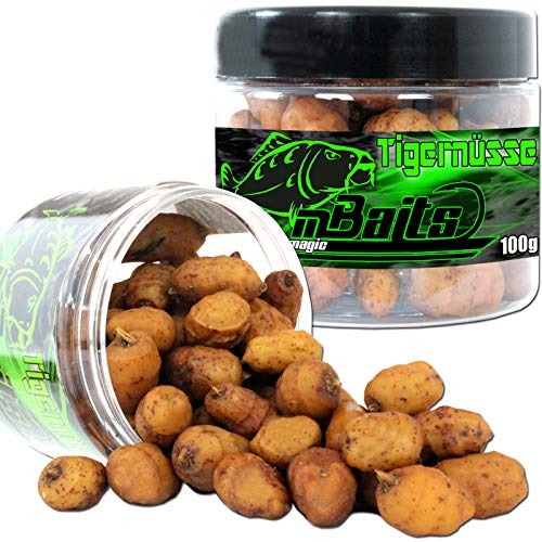 Angel-Berger Baits Tigernüsse Verschiedene Sorten Tigernuts Tigernuss Hakenköder 100g (Natur) von Angel-Berger