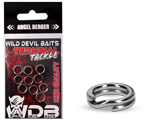 Angel-Berger Wild Devil Baits Splitring extra Strong Sprengring Splitringe (9) von Angel-Berger