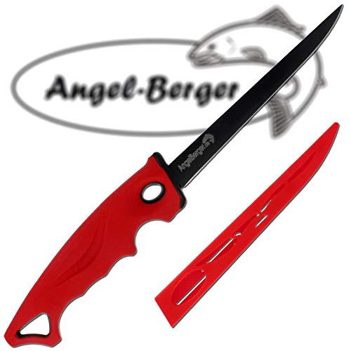 Angel-Berger Filetiermesser sehr scharf Angelmesser Filet Knife Fischmesser beschichtet von Angel-Berger