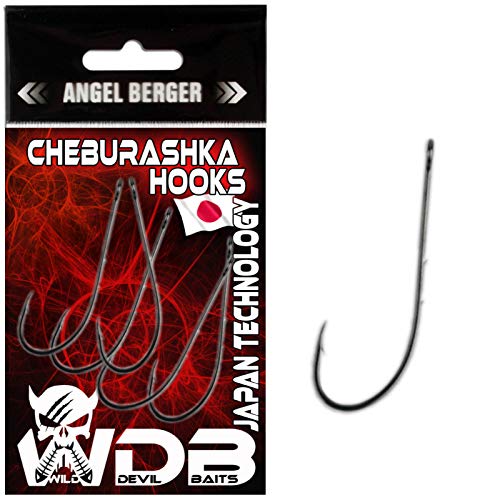 Wild Devil Baits Cheburashka Hooks 5 Stück Einzelhaken Jighaken Angelhaken (5/0) von Angel-Berger