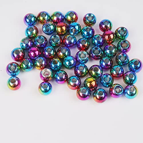 AnglerDream Fliegenbinden Perlen 100 PC/Lot Tungsten Perlen Nymphe Head Ball Fliegen Binden Materialien 4 Farben, Regenbogenfarben, 3.5mm von AnglerDream