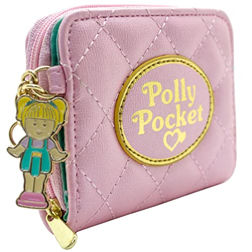Tiny Power Polly Pocket Welt Gesteppte Effekt Portemonnaie Clutch Münzfach & Kartenhalter, Rosa von Animation