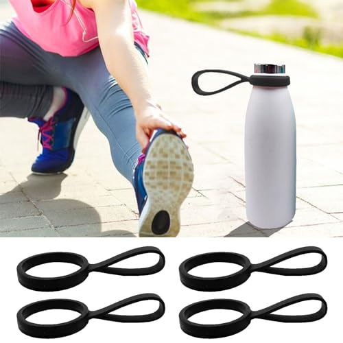 Anloximt 4 STÜCK Silikon-wasserflaschenschnalle - Flaschenhalter Gürtel - Bottle Tie Light Zubehör Für Trinkflasche | Für Camping, Wandern Und Outdoor-Aktivitäten von Anloximt