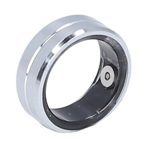 Smart Health Ring, IP68 Wasserdichter Schrittzähler Health Tracker Ring, Bluetooth Verbindung Wiederaufladbar, für Frauen Männer. (Silver) von Annadue