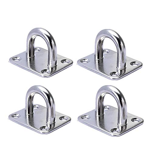 Annakideya 4 Stück 5 mm Ösenplatten Haken Best 304 Edelstahl Klammerring Haken mit Heavy Duty Square M5 Annakideya 4 Stück 5 mm Ösenplatten Haken Best 304 Edelstahl Klammerring Haken mit Heavy Duty Square M5 von Annakideya
