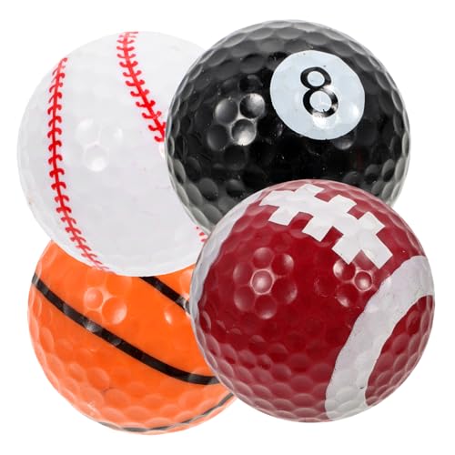 Anneome 4 Stück Indoor Golf Trainingsbälle Indoor Golfbälle Lustige Bälle Golf Geschenkball Übungs Golfbälle Übungsbälle Kreative Golfbälle Farbige Golfbälle Sportball von Anneome