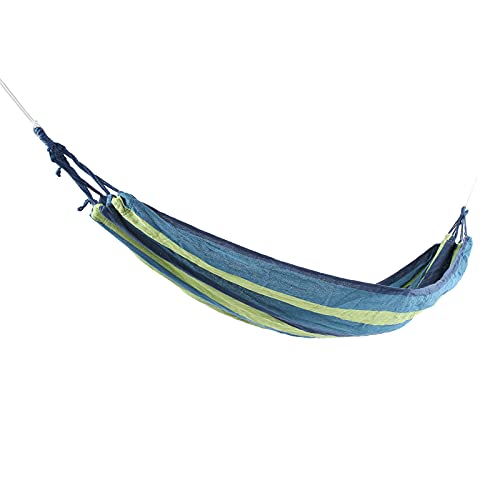 Annjom Camping-Hängematte, weiche und Bequeme Einzel-Doppelhängematte für Reisen und Wandern(28 * 13 * 10cm-Color bar Blue) von Annjom