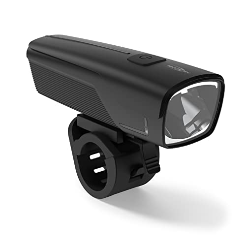 ANSMANN Fahrradlicht StVZO zugelassen mit 5 Watt OSRAM LED und Auto. Abblendlicht 200 m Leuchtweite 50 Lux 180 Lumen IPX5 Akkubetrieben bis zu 9 Stunden Leuchtdauer aufladbar über USB von Ansmann