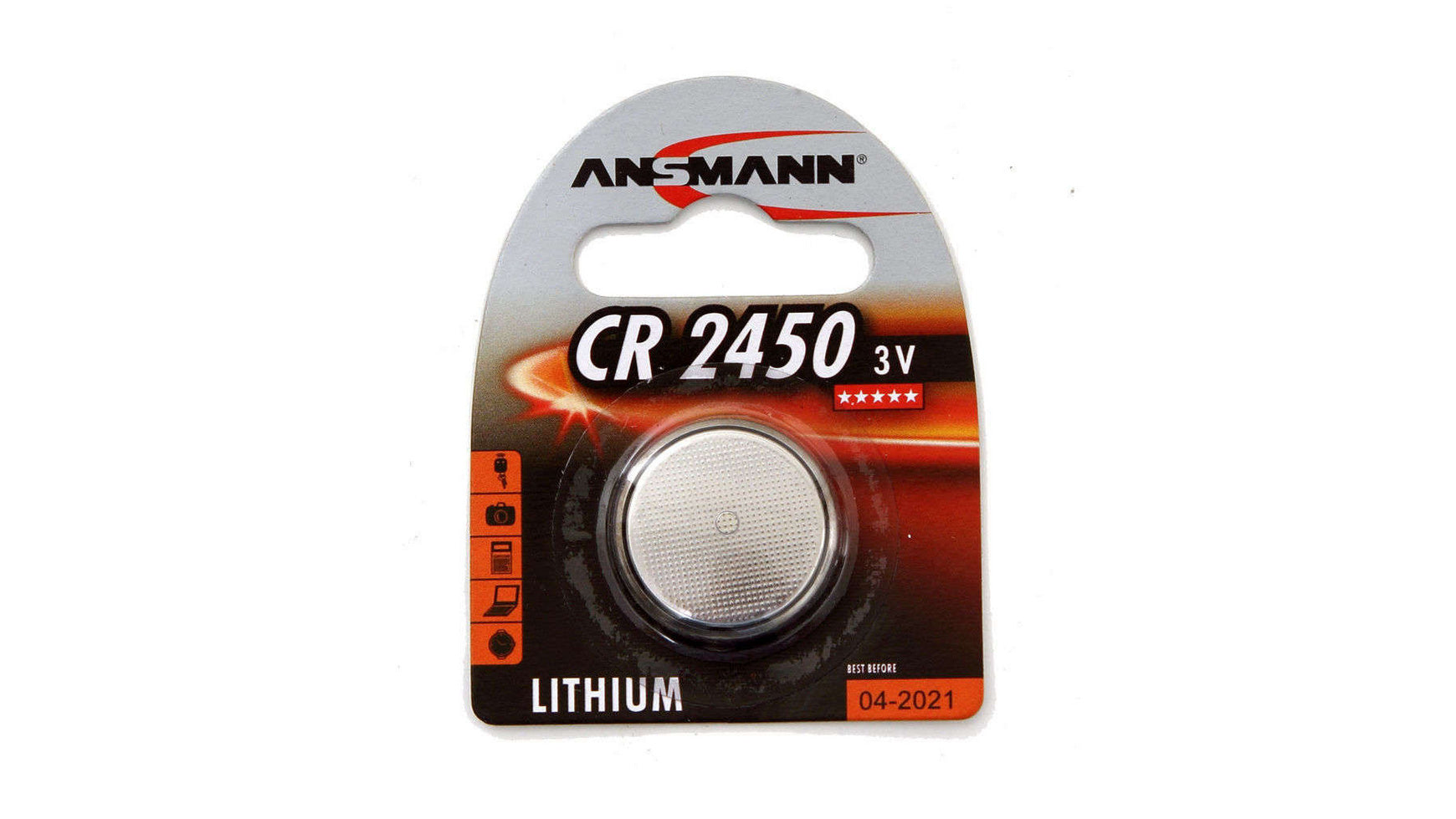 Ansmann Knopfzelle CR2450 Lithium von Ansmann