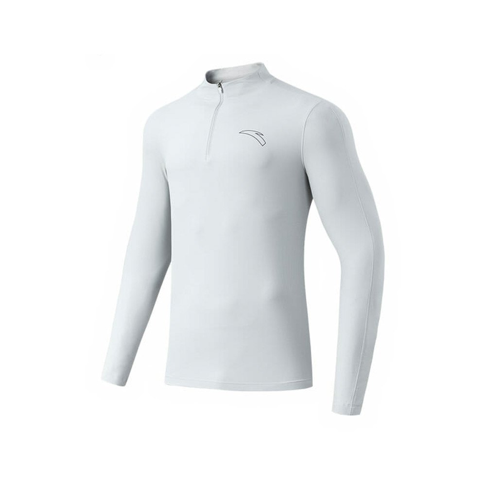 Anta Running Half Zip Long Sleeve T-shirt Grau XL Mann von Anta