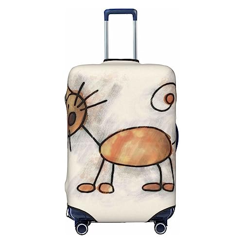 Anticsao Gepäckabdeckung mit Camouflage-Dinosaurier-Motiv, waschbare Kofferabdeckungen, modische Gepäckabdeckung, kratzfester Koffer-Schutz, braune Katze, Cartoon, Größe L, 1 Anticsao Gepäckabdeckung mit Camouflage-Dinosaurier-Motiv, waschbare Kofferabdeckungen, modische Gepäckabdeckung, kratzfester Koffer-Schutz, braune Katze, Cartoon, Größe L, 1 von Anticsao