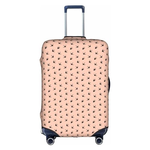 Anticsao Gepäckabdeckung mit Cartoon-Vogel-Druck, elastisch, Reisegepäckschutz, Spandex, passend für 45,7 - 71,1 cm Gepäck, weiß, L von Anticsao