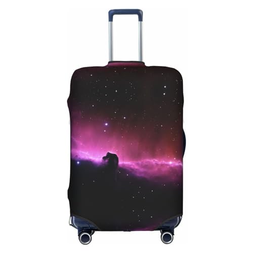 Anticsao Gepäckabdeckung mit dunklem Sternenhimmel-Druck, elastisch, Reisegepäckschutz, Spandex, passend für 45,7 - 71,1 cm Gepäck, weiß, S von Anticsao