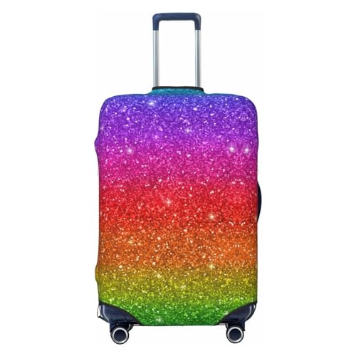 Anticsao Regenbogen-Glitzer-Gepäckabdeckung, waschbare Kofferabdeckungen, modische Gepäckhüllen, kratzfester Koffer-Schutz, Regenbogen-Glitzer, groß, 1 Anticsao Regenbogen-Glitzer-Gepäckabdeckung, waschbare Kofferabdeckungen, modische Gepäckhüllen, kratzfester Koffer-Schutz, Regenbogen-Glitzer, groß, 1 von Anticsao