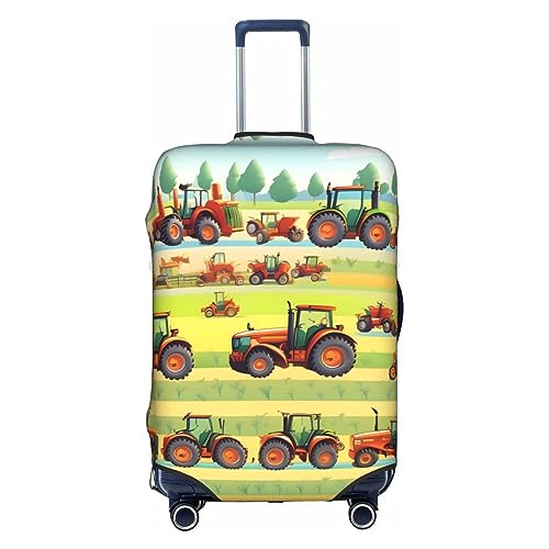 Anticsao Reisekoffer, Motiv: Traktor Farming, Unisex, elastisch, 45,7 - 53,3 cm, weiß, M von Anticsao