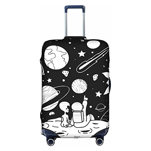 Astronaut Reisekoffer, staubdicht, Gepäckschutz, Gepäckkoffer, Zubehör, Urlaub, weiß, M von Anticsao