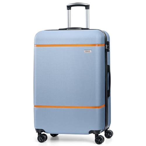 AnyZip Koffer Groß Hartschalenkoffer Leicht Trolley ABS + PC Reisekoffer mit Rollen 4 Räder TSA Schloss(XL, Haze Blau) von AnyZip