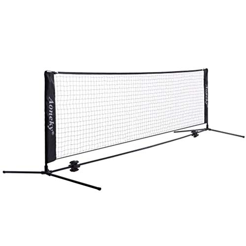 Aoneky Tennis Kit, Stäben und Tennisnetz 3M/6M x83cm | Tragbares Pickleball Tennisnetz mit Aufbewahrungstasche | Tennis-Trainingszubehör für Kinder und Erwachsene(3x0.8M) von Aoneky