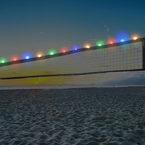 Aoneky Volleyballnetz für Strand, Pool, leuchtet im Dunkeln, 6 m von Aoneky