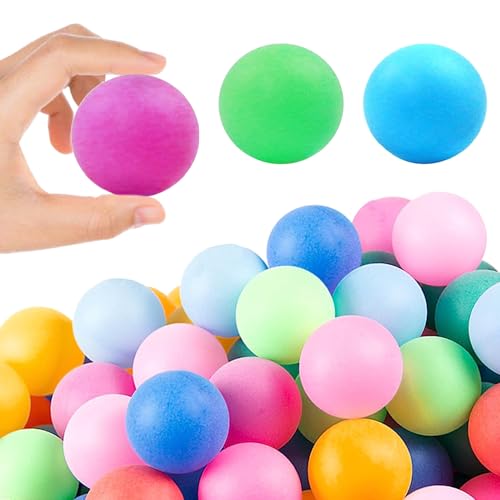 Aoreun 40 pcs Tischtennisbälle, Mischfarbe Spielzeug Tischtennisbälle, Spaß Tischtennis Bälle Set, Trainings Ping Pong-Bälle für für Erwachsene und Kinder Tischtennis Vergnügungspark Familienspiele von Aoreun