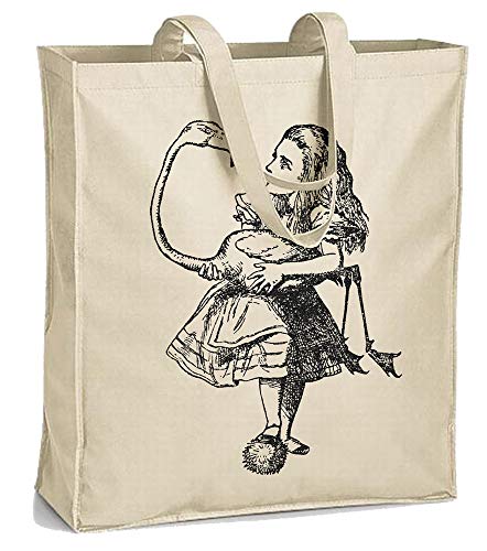Alice im Wunderland Alice in Wonderland Flamingo/Stoffbeutel Canvas Bag Shopper/BEIGE von ApeWear