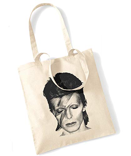 David Bowie/Stoffbeutel Jutebeutel Tote Bag/BEIGE von ApeWear