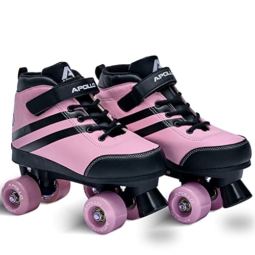 Apollo Disco Roller Soft Boots | Größenverstellbare Kinder Rollschuhe | Bequeme Rollerskates Damen | Rollschuhe Damen & Mädchen in Größen  31-42 | Trendige Roller-Skates für Kids und Erwachsene von Apollo