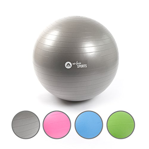 Apollo Gymnastikball 65cm | robuster Fitnessball und Sitzball Inkl. Pumpe | Rückenschonender Gymnastikball fürs Büro, Yoga | Ball fürs Workout - in 4 Farben von Apollo