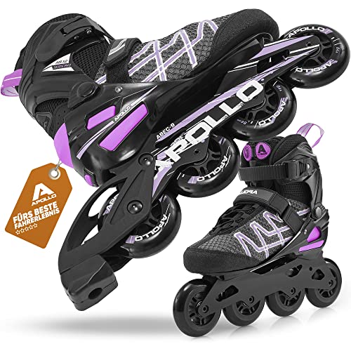 Apollo Inliner Air Flow X2 mit Schnellschnürung | Inliner Damen mit Fast Entry Form | Inline Skates ergonomisch gepolstert | Inliner Herren mit edler Alu Schiene | ABEC 7 Kugellager | Größen 37-45 von Apollo